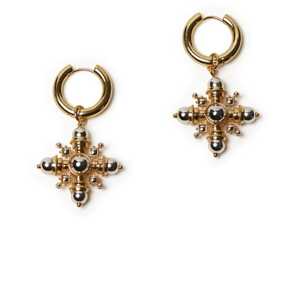 Mixed metal earrings